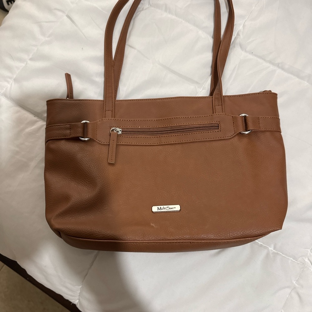 Multi sac  Tan Leather Tote Bag
